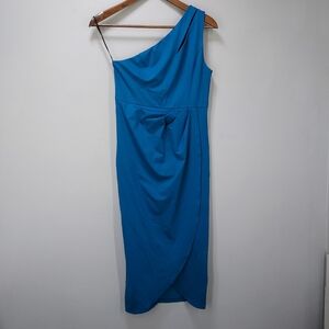 Zalulus One Shoulder Ruched Midi Dress